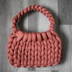 Chunky Knit Women’s Bag - Pink